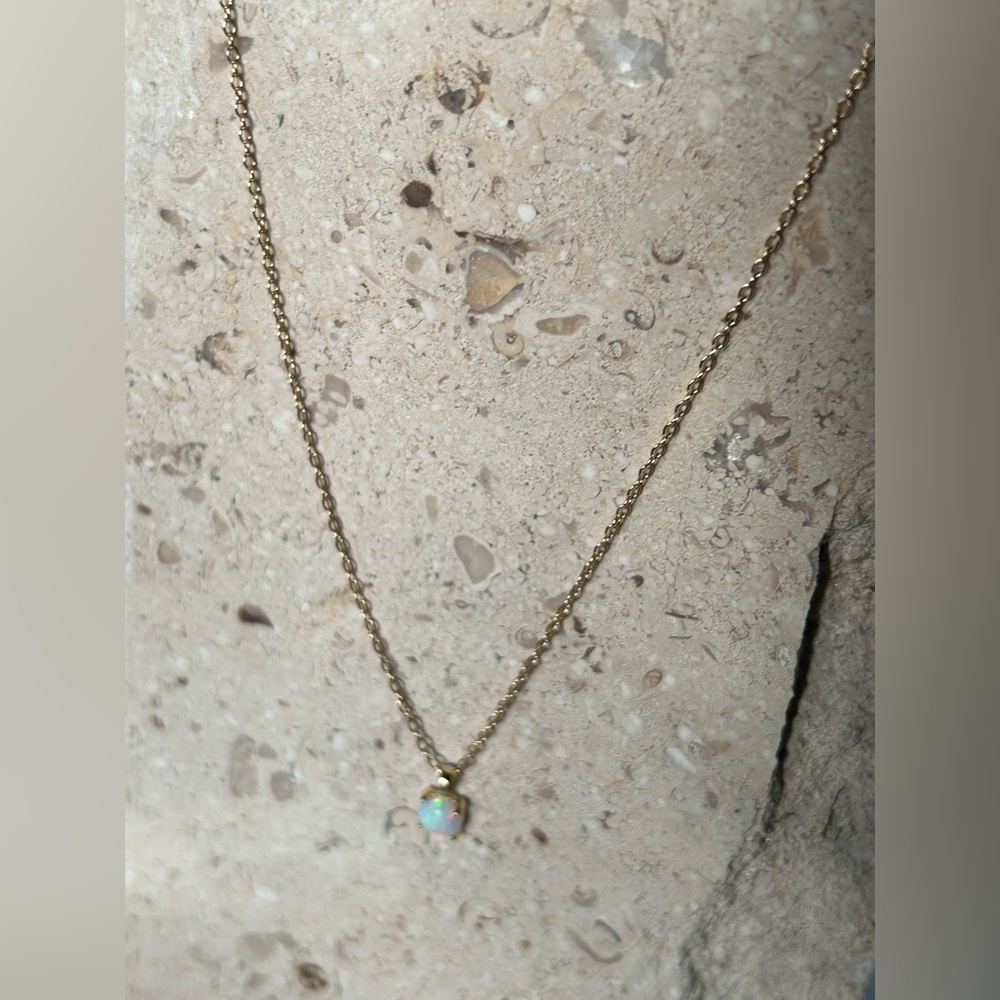 Opal Necklace in 14K gold plated or classic Sterling Silver